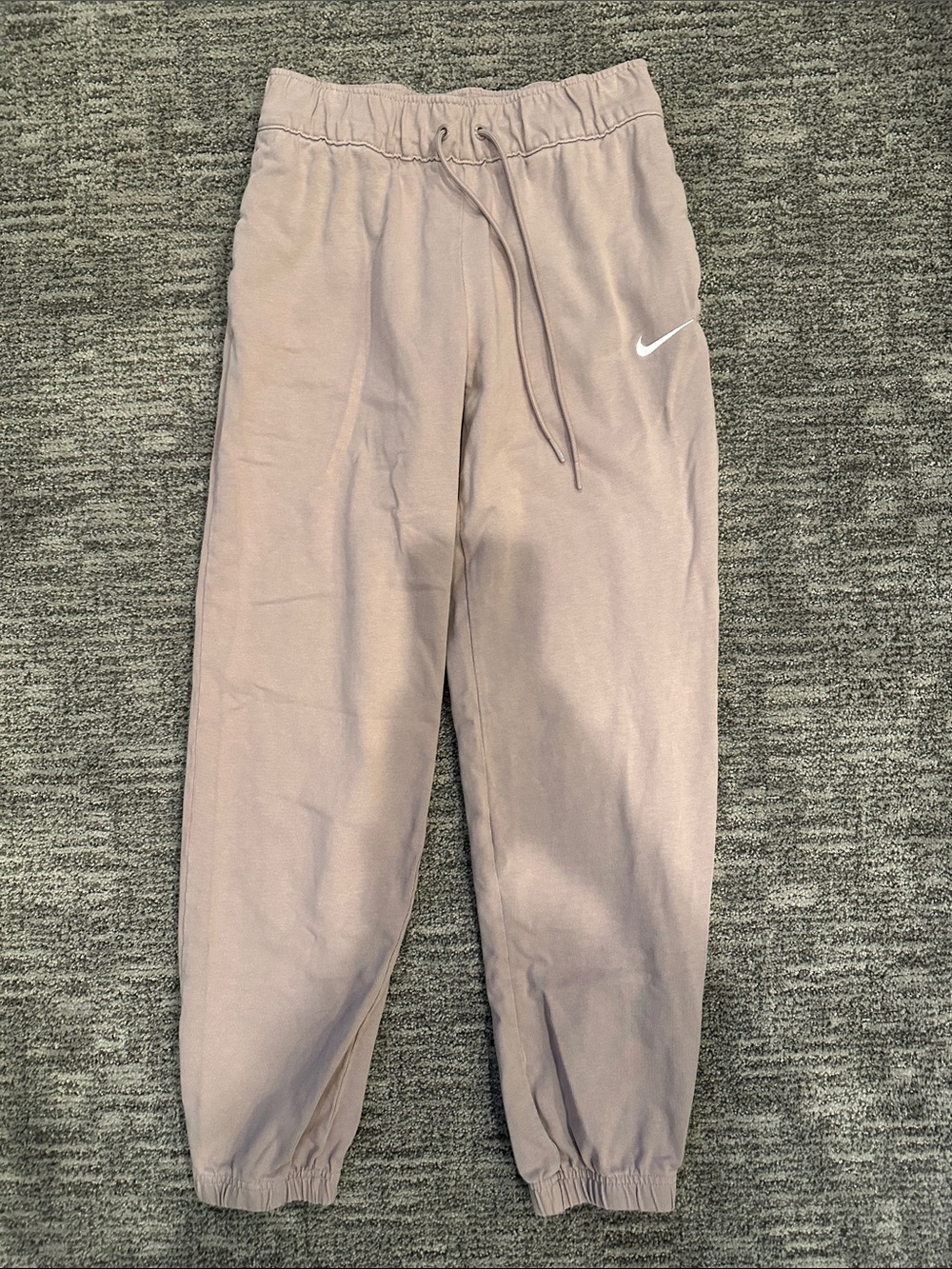 Nike Kids Mauve Pink Jogger Sweatpants with White Swoosh